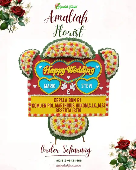 Papan Bunga Pernikahan Magantis